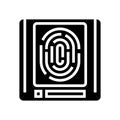 sensor biometric glyph icon vector illustration Royalty Free Stock Photo