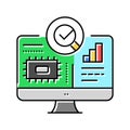 sensor calibration electronics color icon vector illustration