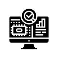 sensor calibration electronics glyph icon vector illustration