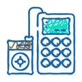 sensor calibration electronics icon doodle illustration
