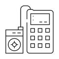 sensor calibration electronics line icon vector illustration