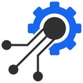 Sensor Cog Vector Icon Flat Illustration Royalty Free Stock Photo