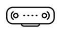 Sensor device or network hub icon, representing connectivity , vector design Generative AI Royalty Free Stock Photo
