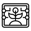 Sensor flower icon outline vector. Innovation system