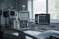 sensor and monitor system in hospital room, measuring patient's vitals