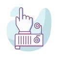 Sensor touch Color Vector icon which can easily modify or edit