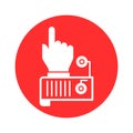 Sensor touch glyph background icon which can easily modify or edit