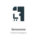 Sensorama vector icon on white background. Flat vector sensorama icon symbol sign from modern artificial intellegence and future