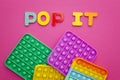 Sensory fidget toy `Pop-it`.