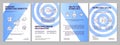 Sensory marketing advantages blue gradient brochure template