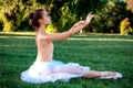 Sensual ballerina in nature