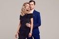 Sensual beautiful young couple dressed in formal clothes Royalty Free Stock Photo