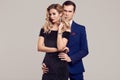 Sensual beautiful young couple dressed in formal clothes Royalty Free Stock Photo