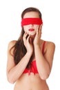 Sensual blindfold woman