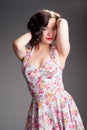 Sensual fifties retro brunette