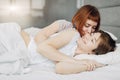 Sensual girls having a rest at home. Royalty Free Stock Photo