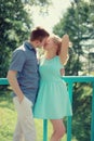 Sensual kiss, couple in love enjoying Royalty Free Stock Photo