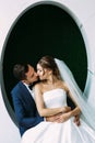 Sensual kiss and embracement of the married couple Royalty Free Stock Photo