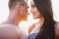 Sensual loving romantic couple in intimate moment. Royalty Free Stock Photo