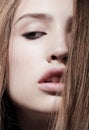 Sensual model close up portrait Royalty Free Stock Photo