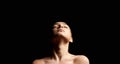 Sensual Nude Woman in the dark. Beautiful Naked Body Girl