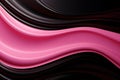 Sensual pink and black waves with a lustrous sheen, perfect for beauty, fashion, and luxury-themed visual content, and