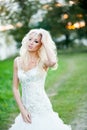 Sensual portrait of beautiful bride