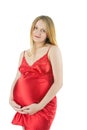 Sensual pregnant blonde woman Royalty Free Stock Photo