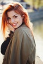 Sensual red haired beautiful girl