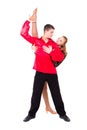 Sensual salsa dancing couple Royalty Free Stock Photo