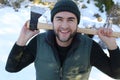 Sensual strong man holding an axe Royalty Free Stock Photo