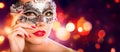 Sensual Woman With Carnival Mask