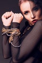 Sensual woman in rock baroque style Royalty Free Stock Photo