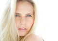 Sensual young blond woman with blue eyes Royalty Free Stock Photo