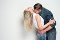 Sensual young couple kissing Royalty Free Stock Photo
