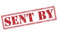 Sent by red stamp Royalty Free Stock Photo