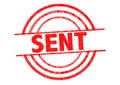 SENT Rubber Stamp Royalty Free Stock Photo
