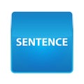 Sentence shiny blue square button Royalty Free Stock Photo