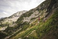 Sentiero alpino dell' Alta via numero 1 in Valle d'aosta