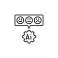 Sentiment Analysis line icon