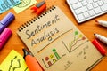 Sentiment analysis for positive and negative mentions in charts. Royalty Free Stock Photo