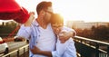 Sentimental couple in love bonding Royalty Free Stock Photo