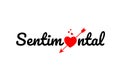 sentimental word text typography design logo icon
