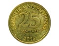 25 Sentimos magnetic coin, 1946~Today - Republic of the Philippines serie, Bank of Philippines