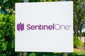 SentinelOne sign at software company headquarters Silicon Valley. Royalty Free Stock Photo