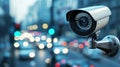The Sentinels of Surveillance, An Unblinking Gaze on the Urban Watchtower Royalty Free Stock Photo