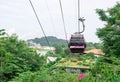 Sentosa cable car ride, Sentosa Singapore, March 15 2019 Royalty Free Stock Photo