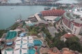 Sentosa Island - Aerial view from cable car ride - Singapore tourism Royalty Free Stock Photo