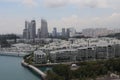 Sentosa Island - Aerial view from cable car ride - Singapore tourism Royalty Free Stock Photo