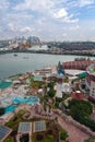 Sentosa island and port of Singapore Royalty Free Stock Photo